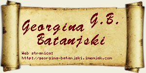 Georgina Batanjski vizit kartica